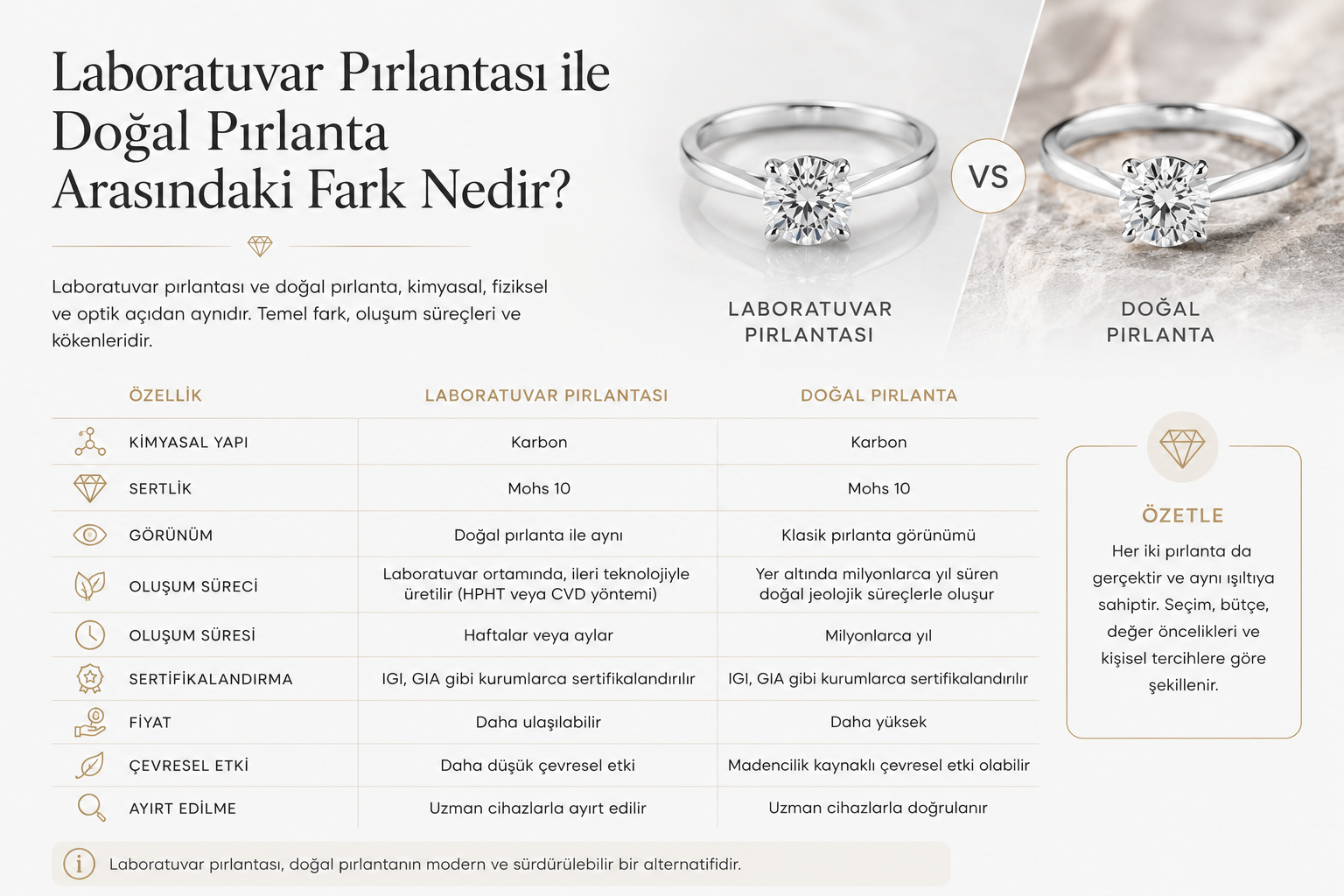 Laboratuvar Pırlantası ile Doğal Pırlanta Arasındaki Fark Nedir?