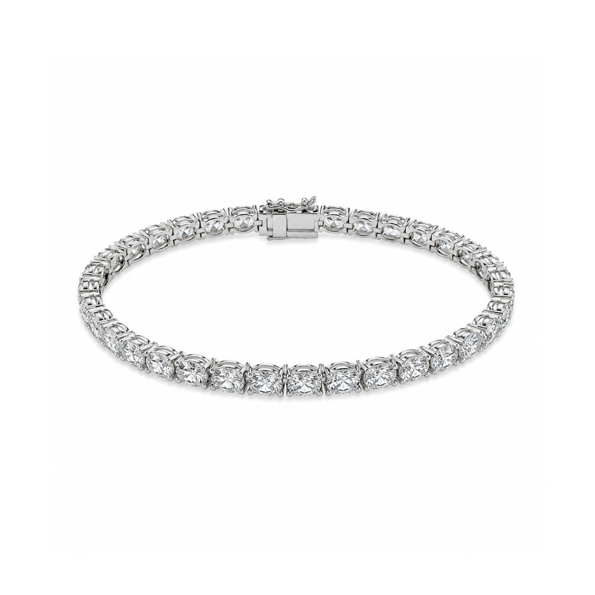 13,61 CT Laboratuvar Pırlanta Oval Su Yolu Bileklik EBLK19-B